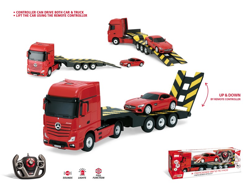 63456 - MERCEDES ACTROS with 1:24 MERCEDES AMG GT R/C